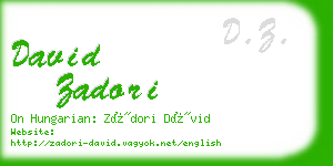 david zadori business card